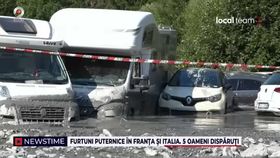 Furtuni puternice în Franța și Italia. 5 oameni sunt dispăruți și zeci de mașini au fost distruse